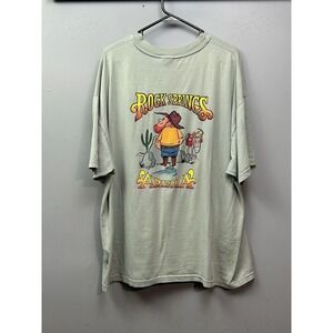 Rock Springs Arizona Shirt Mens 2XL Green Hanes 50/50 Graphic Short Sleeve Tee